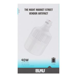 لامپ شارژی 40 وات BUKU مدل LB-03 - ضد آب وارداتی مخصوص بی برقی و کمپ