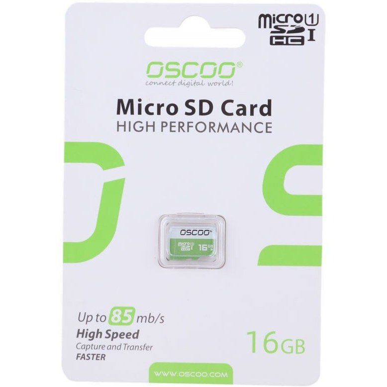 رم میکرو 16 گیگ اوسکو Oscoo Green U1 C10 85MB/s