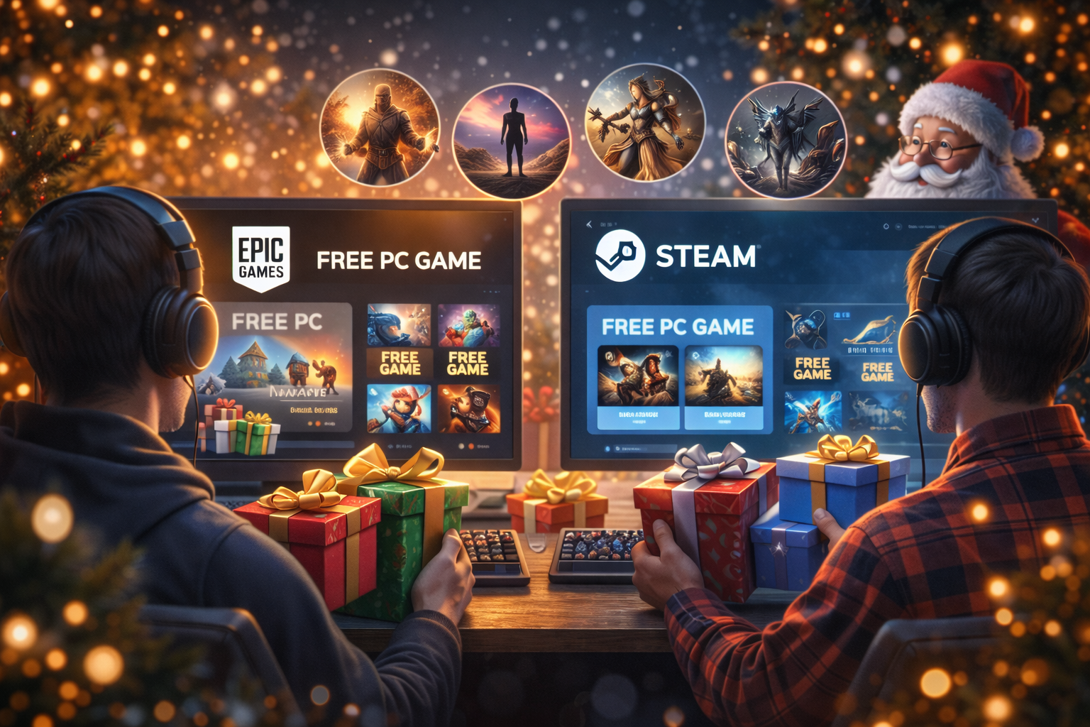 دریافت بازی‌های رایگان Epic Games و Steam در مناسبت‌هایی مثل کریسمس و سال نو میلادی