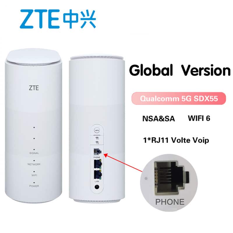 مودم روتر رومیزی سیمکارتی ZTE MC801A 5G\TDLTE\4G با جعبه - نو - Image 4