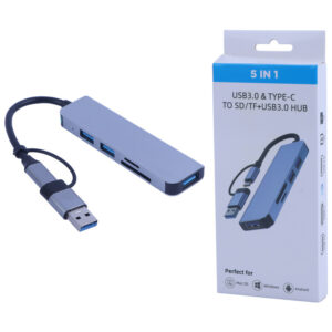 هاب 5 پورت Type-C / USB 3.0