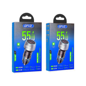 شارژر فندکی GFUZ CR-114 55W جیفوز 55 وات بدنه شیشه ای