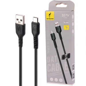 کابل میکرو یو اس بی فست شارژ 2.4 آمپر اسکای دلفین S07V طول 1 متر