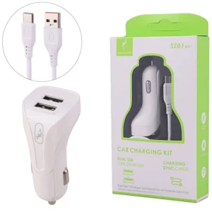 شارژر فندکی فست 12 وات اسکای دلفین SZ01 Kit + کابل تایپ سی