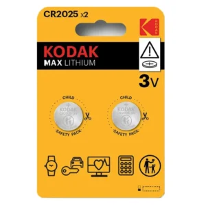 باتری سکهای کداک مدل Kodak Max Lithium CR2025 پک 2 عددی