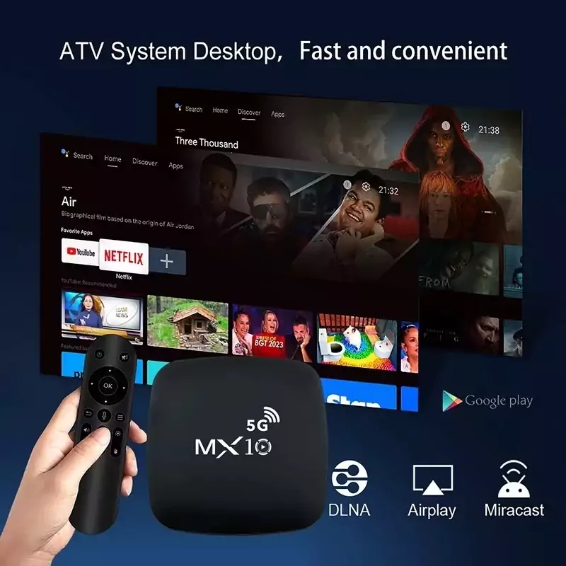 اندروید باکس 4K MX10 5G با اندروید 13 ریموت بلوتوثی - Image 4