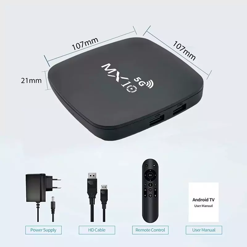 اندروید باکس 4K MX10 5G با اندروید 13 ریموت بلوتوثی - Image 7