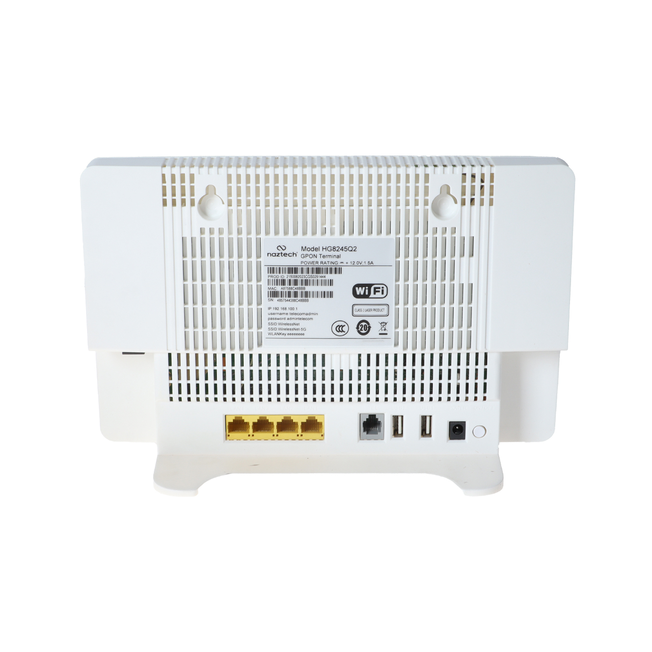 مودم فیبرنوری Naztech HG8245Q2 - نمای جانبی