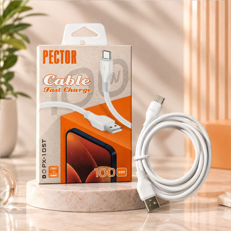 کابل شارژ TYPE-C مدل PECTOR PX-105T 1M 100W