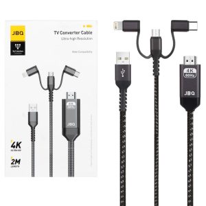 کابل 2 متری JBQ HDMI 3 in 1 مدل CA-103H - مشکی