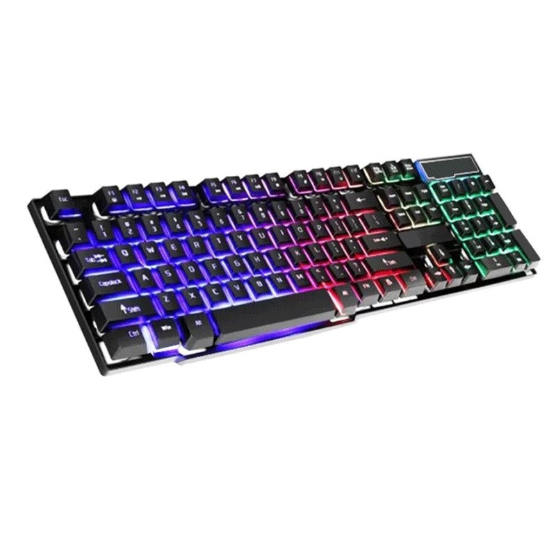 کیبورد گیمینگ مچر MR-304 با نور RGB از زاویه