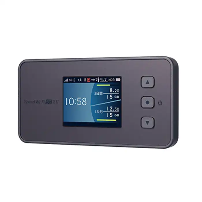 مودم 5G جیبی NEC Speed Wi-Fi X11 رنگ مشکی، نمای زاویهای
