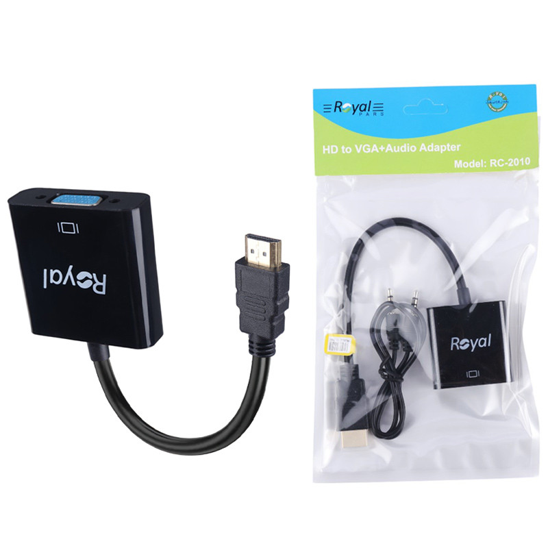 مبدل HDMI به VGA رویال ROYAL با خروجی صدا - نمای 2