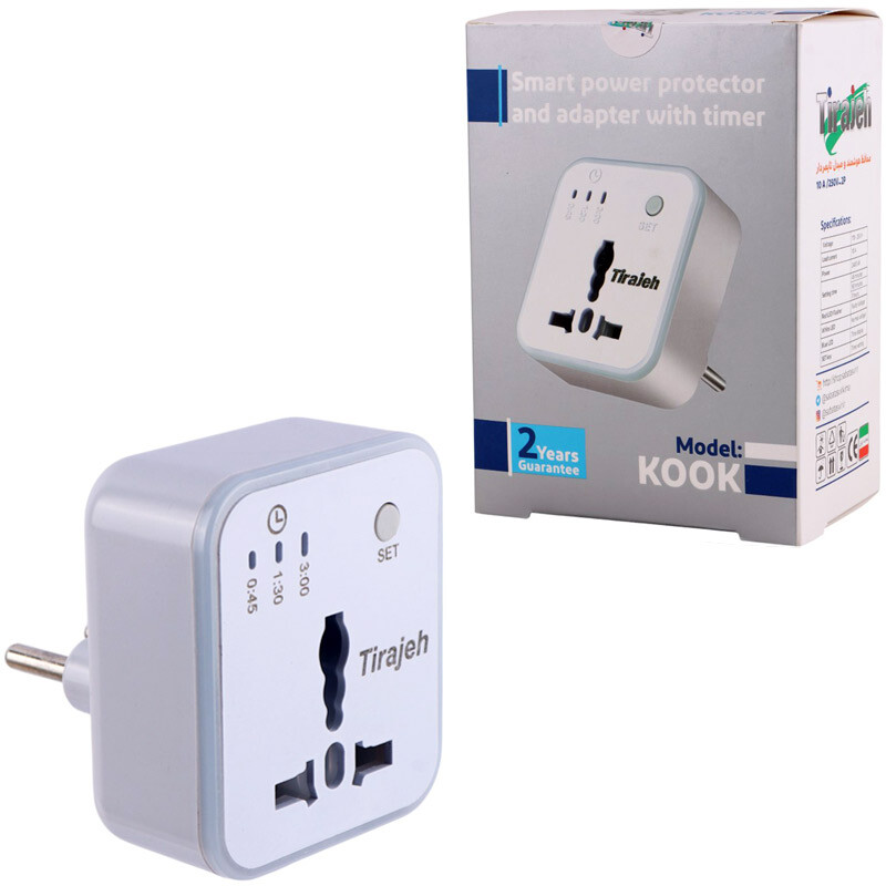 تبدیل برق 3 به 2 تایمر دار تیراژه KOOK