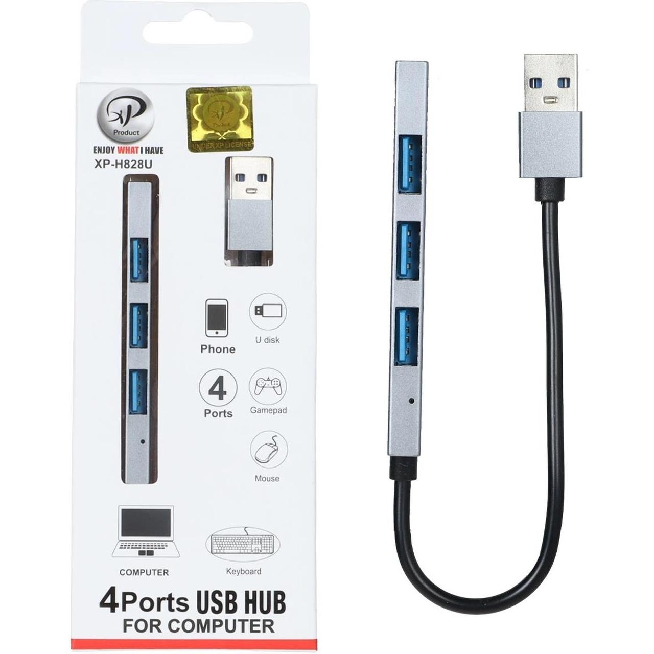 هاب 4 پورت XP Product USB3 مدل XP-H828U - خاکستری